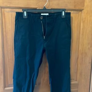 Men’s black dress pants.